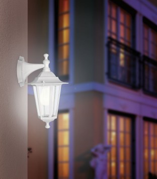 Nástenné svietidlo, Kov/ Biele/ Sklo, ŠxV:210x350mm, bez žiarovky 1xE27, max. 60W 220-240V, IP44 obrazok-1