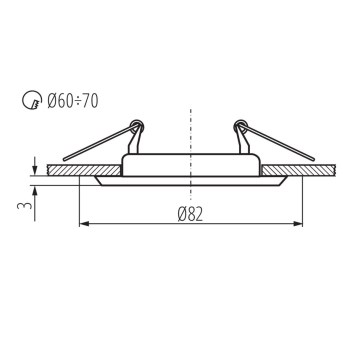 Zápustné podhľadové svietidlo CT-2114-BR/M obrazok-1