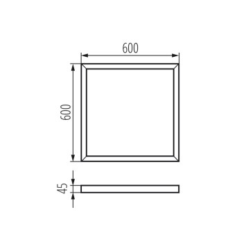 RÁMČEK PRE LED PANEL 600x600x45 biely obrazok-1