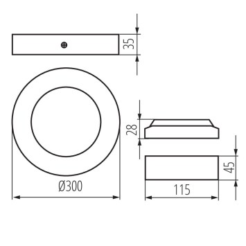 PRISADENÉ SVIETIDLO LED 24W-NW-W obrazok-1