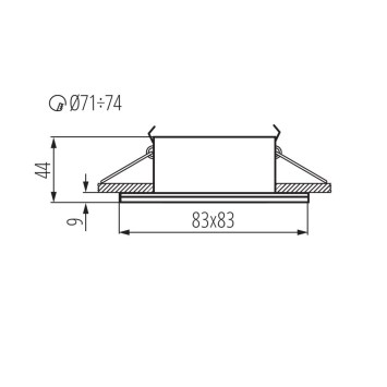 Zápustné podhľadové svietidlo QULES AC L-W obrazok-1