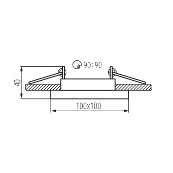 Zápustné podhľadové svietidlo ARET 1XMR16-W obrazok-1