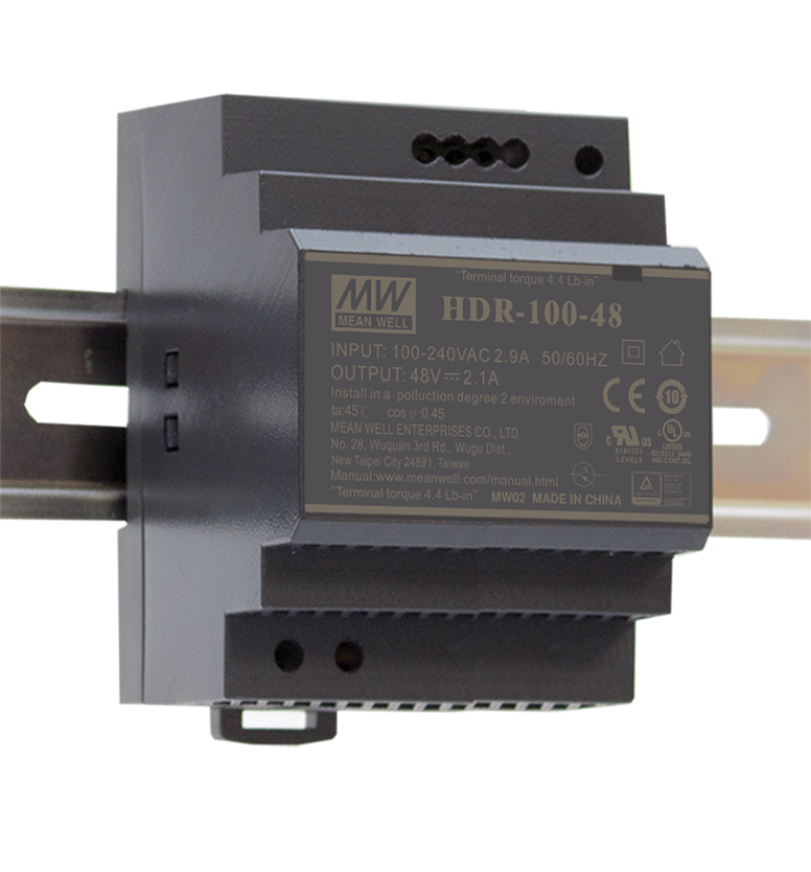 Napájací zdroj MEAN WELL na DIN lištu 90W,12V  HDR-100-12N
