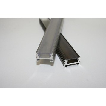 LED povrchový hliníkový profil BC06, bronzový, 19x11mm obrazok-1