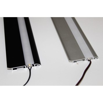 LED povrchový hliníkový profil CC17, čierny, 60x10mm obrazok-2