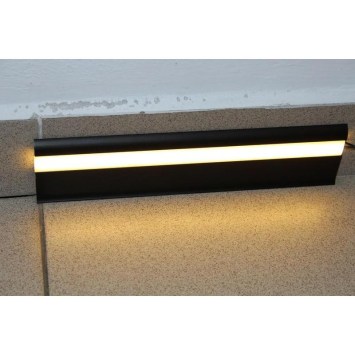 LED povrchový hliníkový profil CC17, čierny, 60x10mm obrazok-1