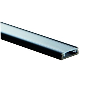 LED povrchový hliníkový profil CC36, čierny, 19x6mm obrazok-1