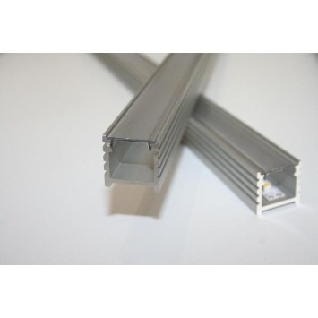 LED povrchový hliníkový profil XC10, strieborný, 19x19mm obrazok-1