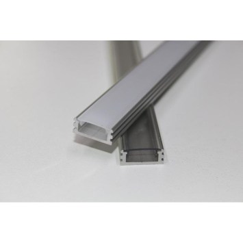 LED povrchový hliníkový profil XC14, strieborný, 19x8mm obrazok-1