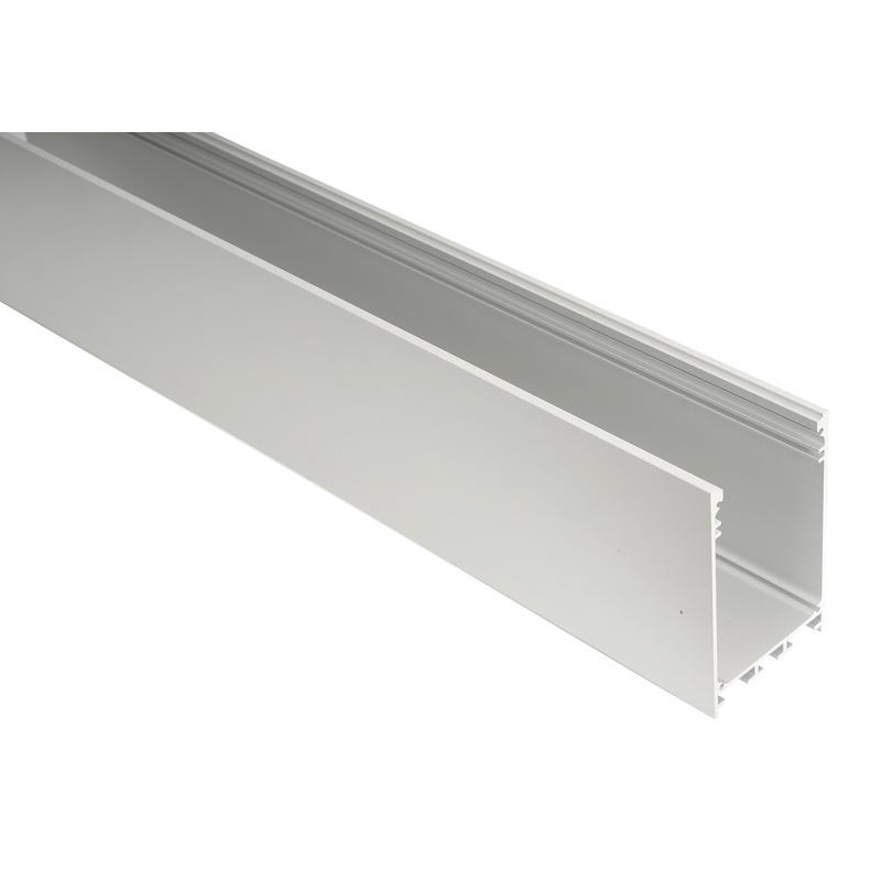 LED povrchový hliníkový profil XC33, strieborný, 50x80mm