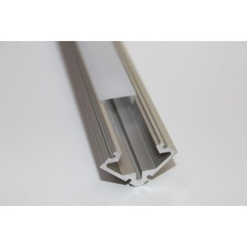 LED rohový hliníkový profil XC23, strieborný,19x19mm obrazok-1