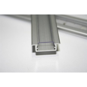 LED zápustný hliníkový profil XC03, strieborný, 23x8mm obrazok-1