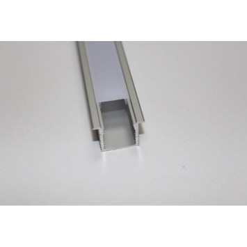 LED zápustný hliníkový profil XC26, strieborný, 21x14mm obrazok-1